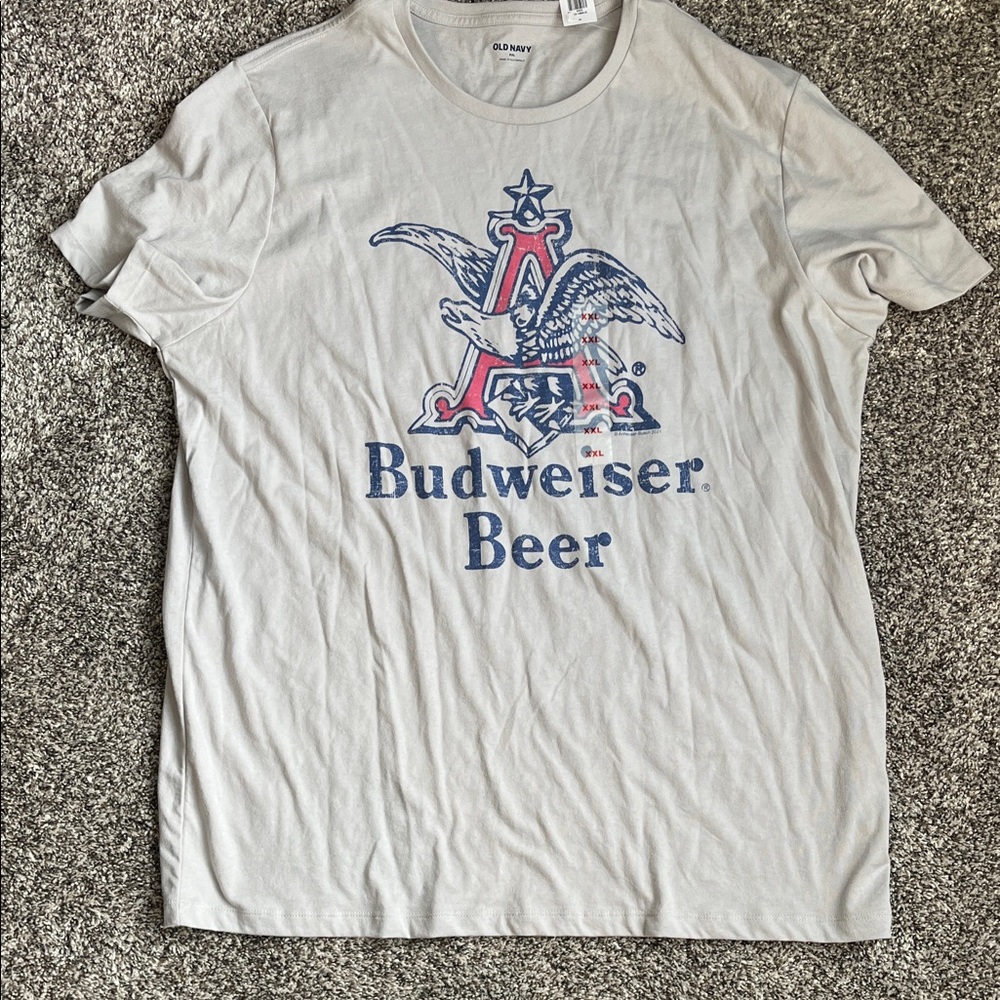 Budweiser Men's Gray Graphic Tee